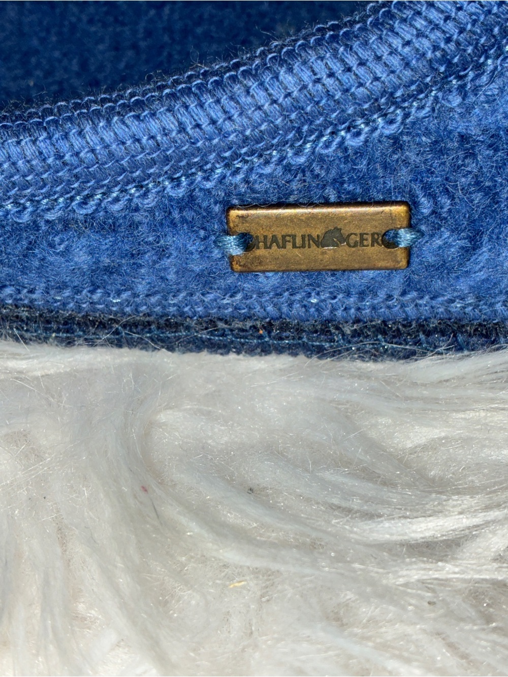NWT Haflinger Charisma Boiled Wool Flower Slippers Cobolt Blue Sz 40 or Sz 9 - Picture 7 of 8